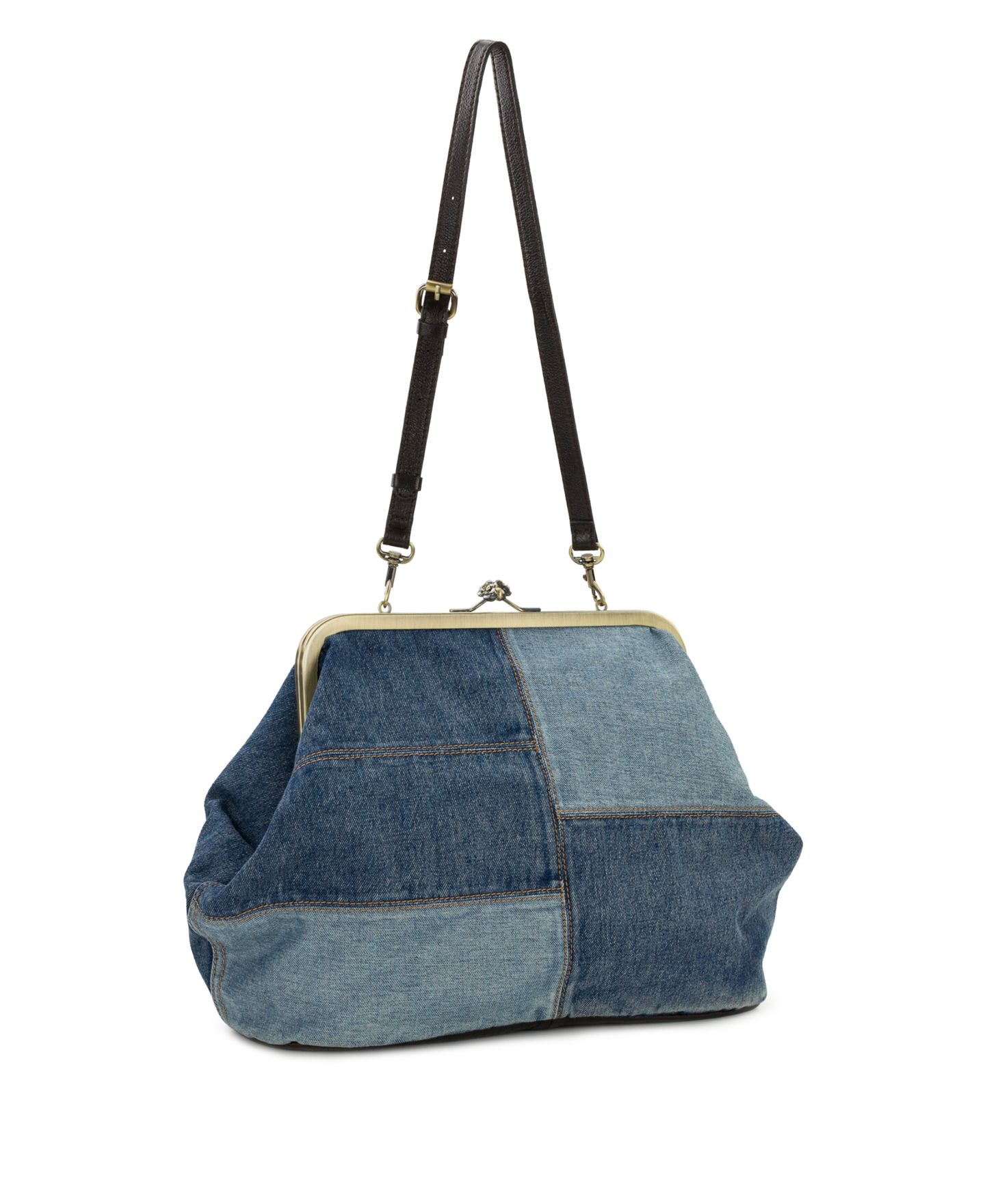 Женская сумка Patricia Nash Serafina Extra-Large Denim Frame Shoulder Handbag, цвет: Джинсовый — фото 3