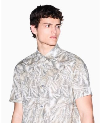 Men's IBIZA X Cotton Leaf Print Button Down Shirt