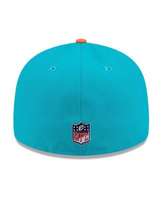 Men's Aqua/Orange Miami Dolphins 2026 NFL Draft Pre-Curved 59FIFTY Fitted Hat