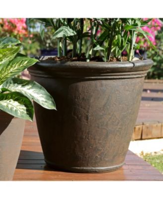 Indoor/Outdoor Patio, Garden, or Porch Weather-Resistant Double-Walled Anjelica Flower Pot Planter - 24"