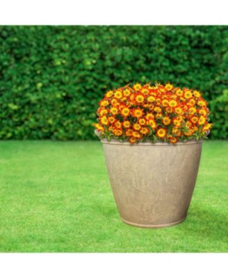 Indoor/Outdoor Patio, Garden, or Porch Weather-Resistant Double-Walled Anjelica Flower Pot Planter - 24"