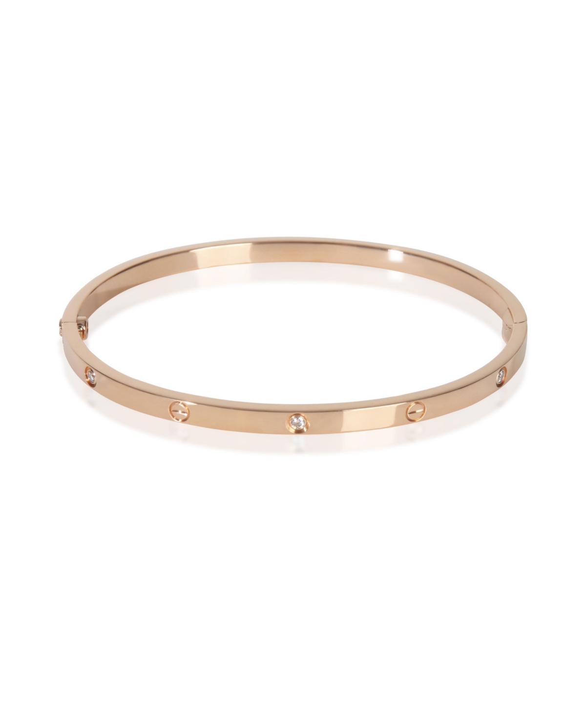 Pre-Owned Cartier Rose Gold Diamond Small Model Love Bracelet