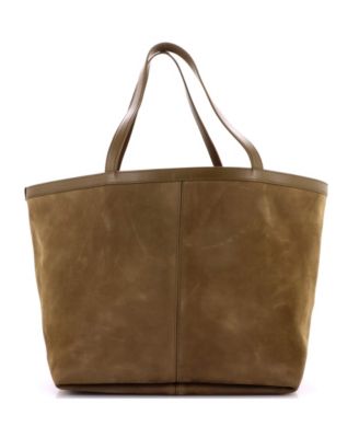 Medium Flip Flap Tote Nubuck with Intrecciato Leather