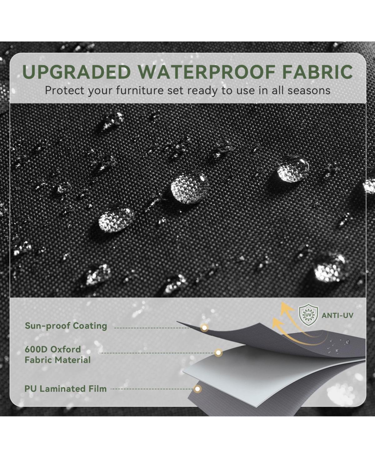 Aoxun 7-Piece Wicker Outdoor Sectional Sofa Set with Cushions with Propane Fire Pit Table