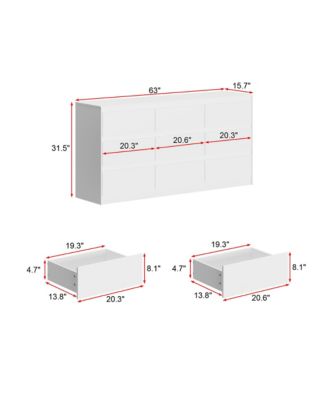 9 Drawer Dresser for Bedroom with Deep Drawers,Dressers and Chest of Drawers Handle Free for Closet Living Room