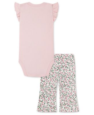 Baby Girls' Bodysuit and Flare Leggings, 2-Piece Set