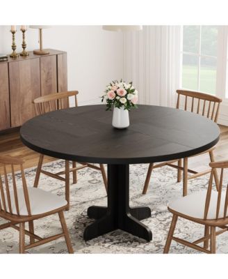 47" Round 4-Person Farmhouse Dining Table