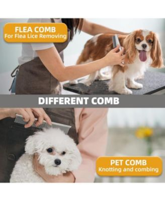 Multi Piece Pet Grooming Kit with Hair Brush, Washing Gloves, Slicker Brush and Shampoo Scrubber