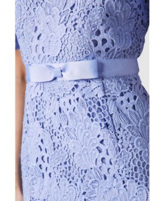 Women's Lace Midi Dress With Bow Belt