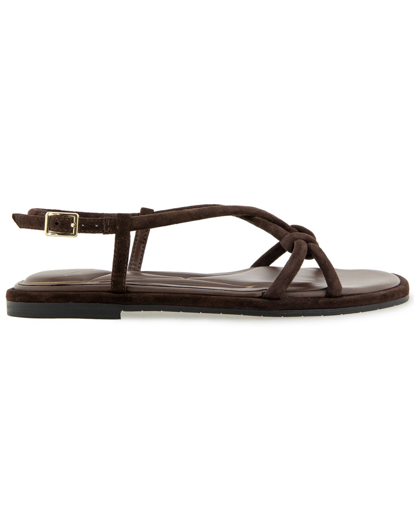Женские сандалии Kenneth Cole New York Paria Strappy Flat, цвет: Шоколадный замшевый — фото 2