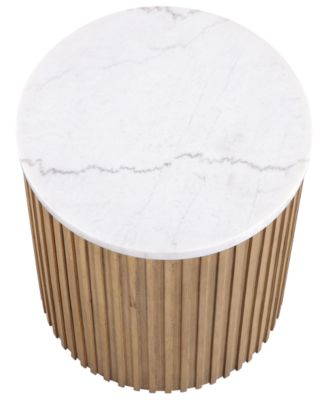 Colby 18" Marble Round End Table