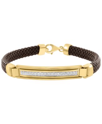 Lab Grown Diamond Bracelet (3/8 ct. t.w.) in Gold Over Silver