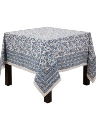 Floral Cotton Tablecloth, 70" x 70"