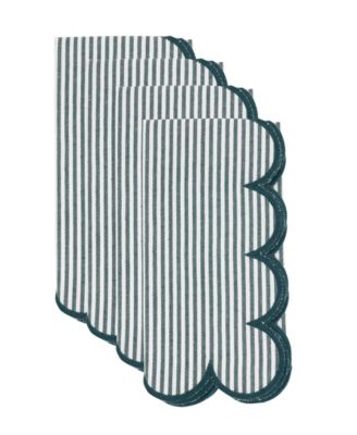 Striped Cotton Decorative Napkins, Set of 4