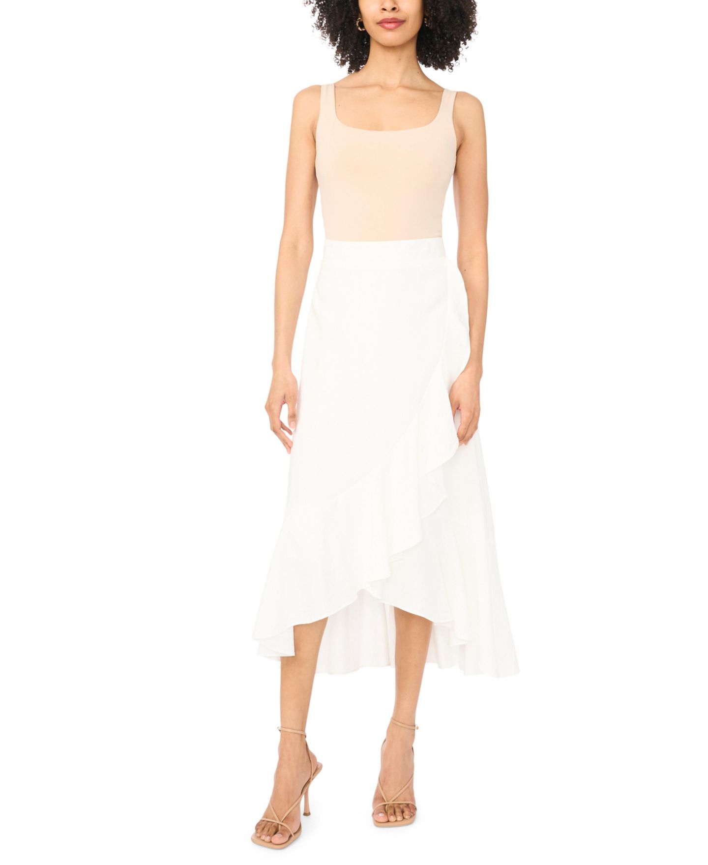 Женская юбка Vince Camuto Pull-On Wrap, цвет: Слоновая кость — фото 2