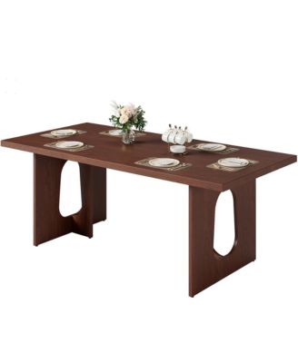 6-10 Person 71" Farmhouse Rectangular Dining Table