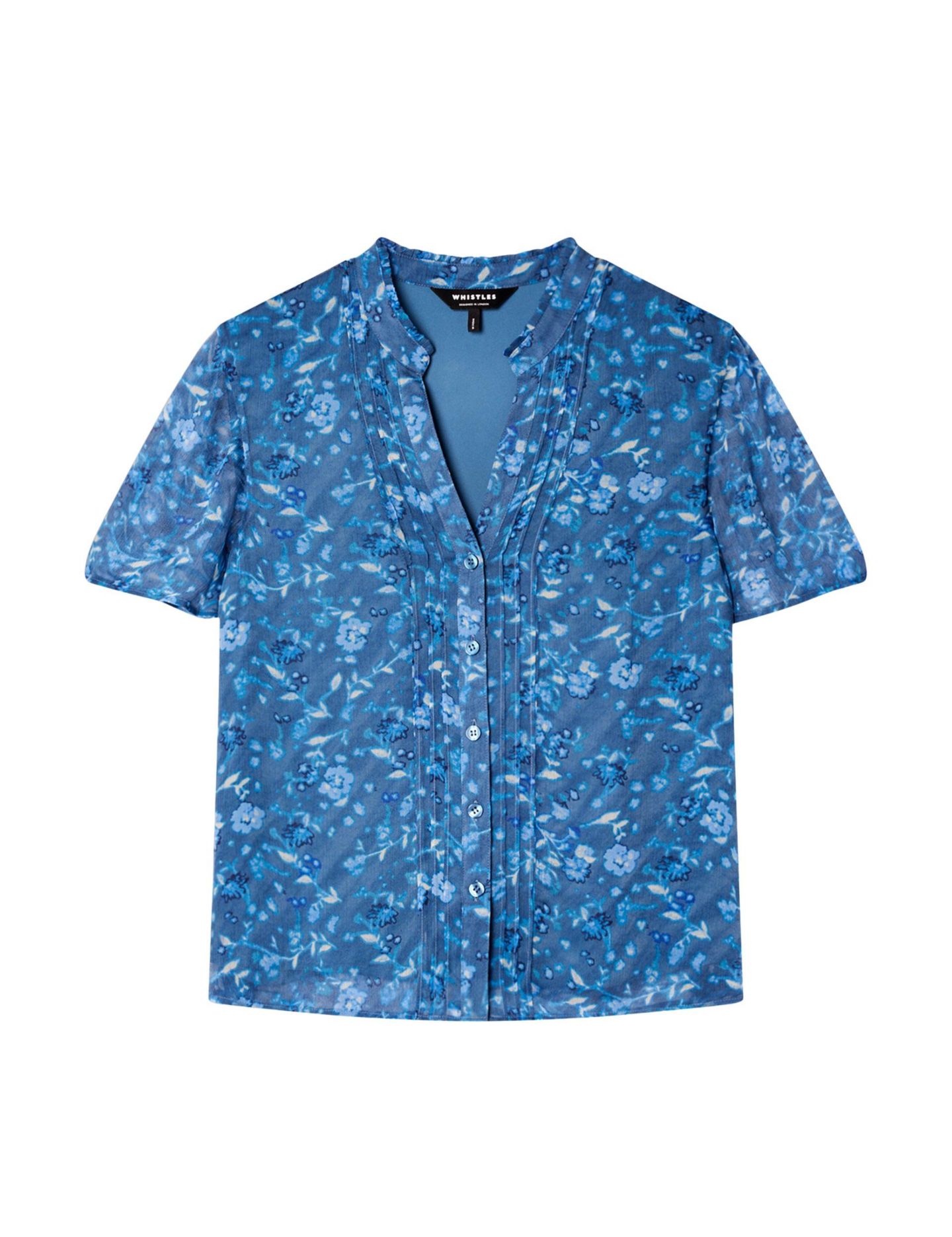 Женская блузка Whistles Ditsy Floral V Neck-Blouse, цвет: Бирюзовый / Разноцветный — фото 6