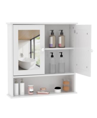 Space-Saving Wall Mounted Bathroom Medicine Cabinet - Adjustable Shelf, Over Toilet Storage, Bathroom Organizer, Easy Install, Durable