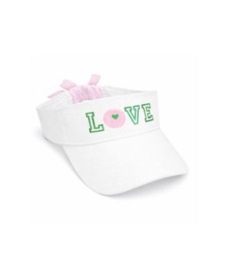 Girls Bits and Bows Little/Big Love Tennis Bow Visor