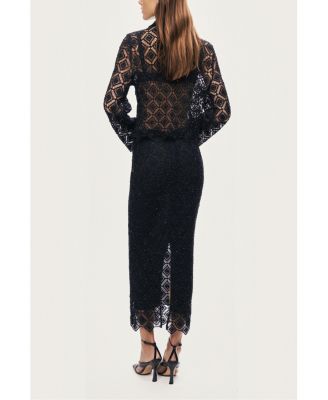 Women's Lace Midi Skirt