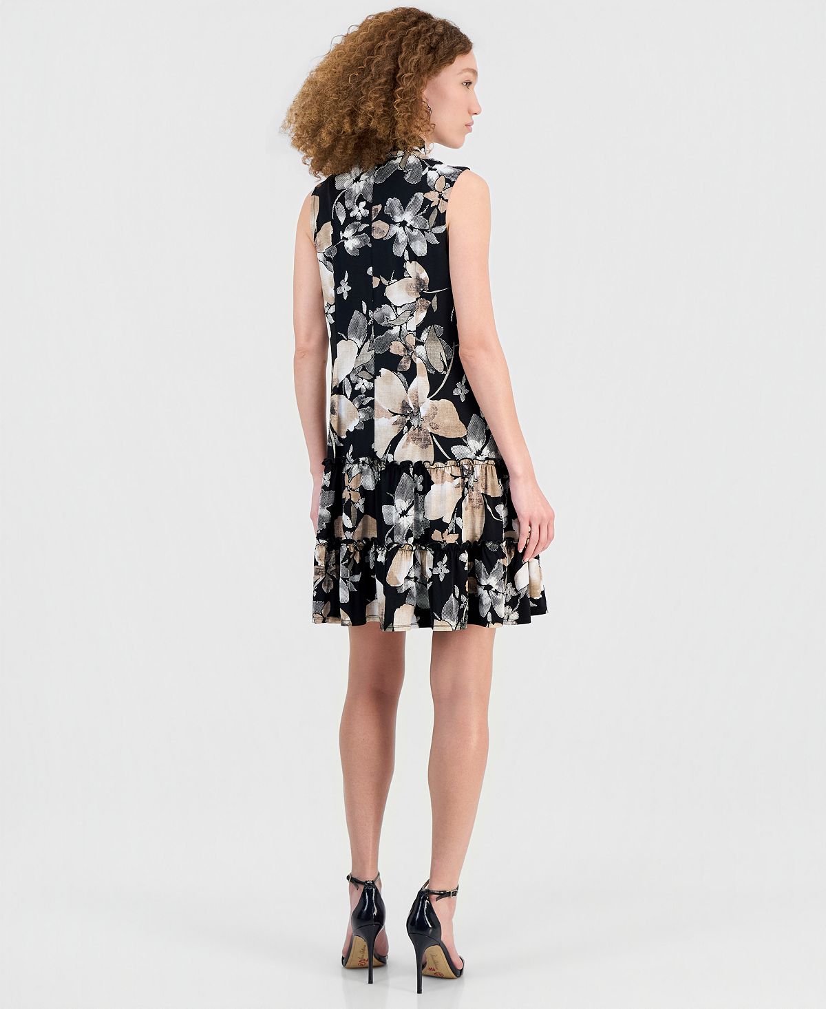 Robbie Bee Women's Front-Zip Sleeveless A-Line Dress view 2 — MAYCSS fashion products