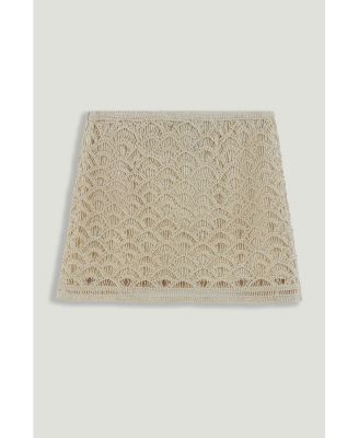 Women's High-Waisted Lace Mini Skirt