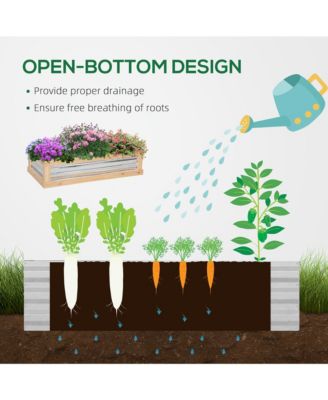 Raised Garden Bed with house Wooden Cold Frame Natural