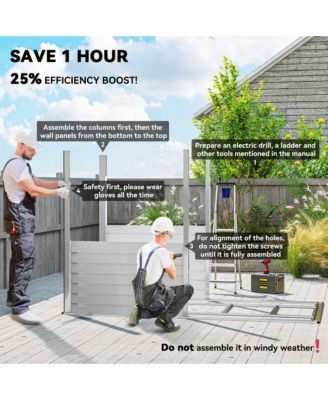 4.6' x 9' Metal Outdoor Storage Shed with Lockable Doors