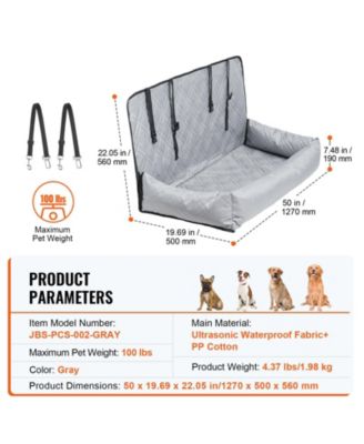 Dog Car Seat Waterproof Booster for up to 100 lbs