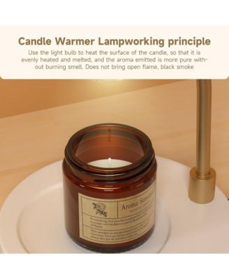 Dimmable Candle Warmer Lamp with Timer and 2 Bulbs for Home Decor