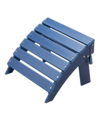HDPE Folding Adirondack Ottoman Footrest, Weather-Resistant