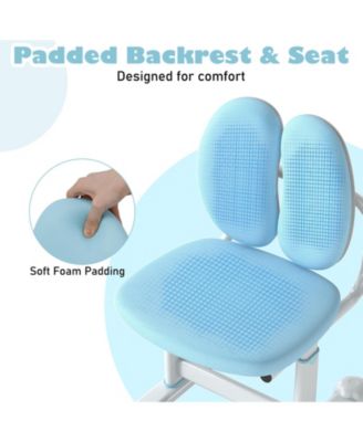 Kids Desk Chair with Double Back Support and Adjustable Height