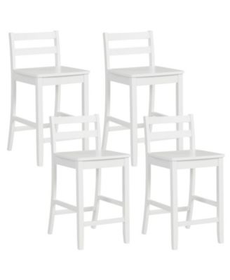24 in Counter Height Bar Stools Set of 2 with Rubberwood Frame