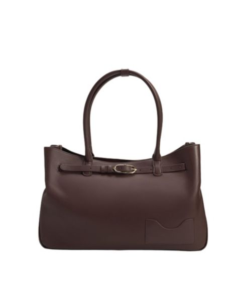 Женская сумка OLEADA Marina Napa Leather Tote, цвет: Шоколадный