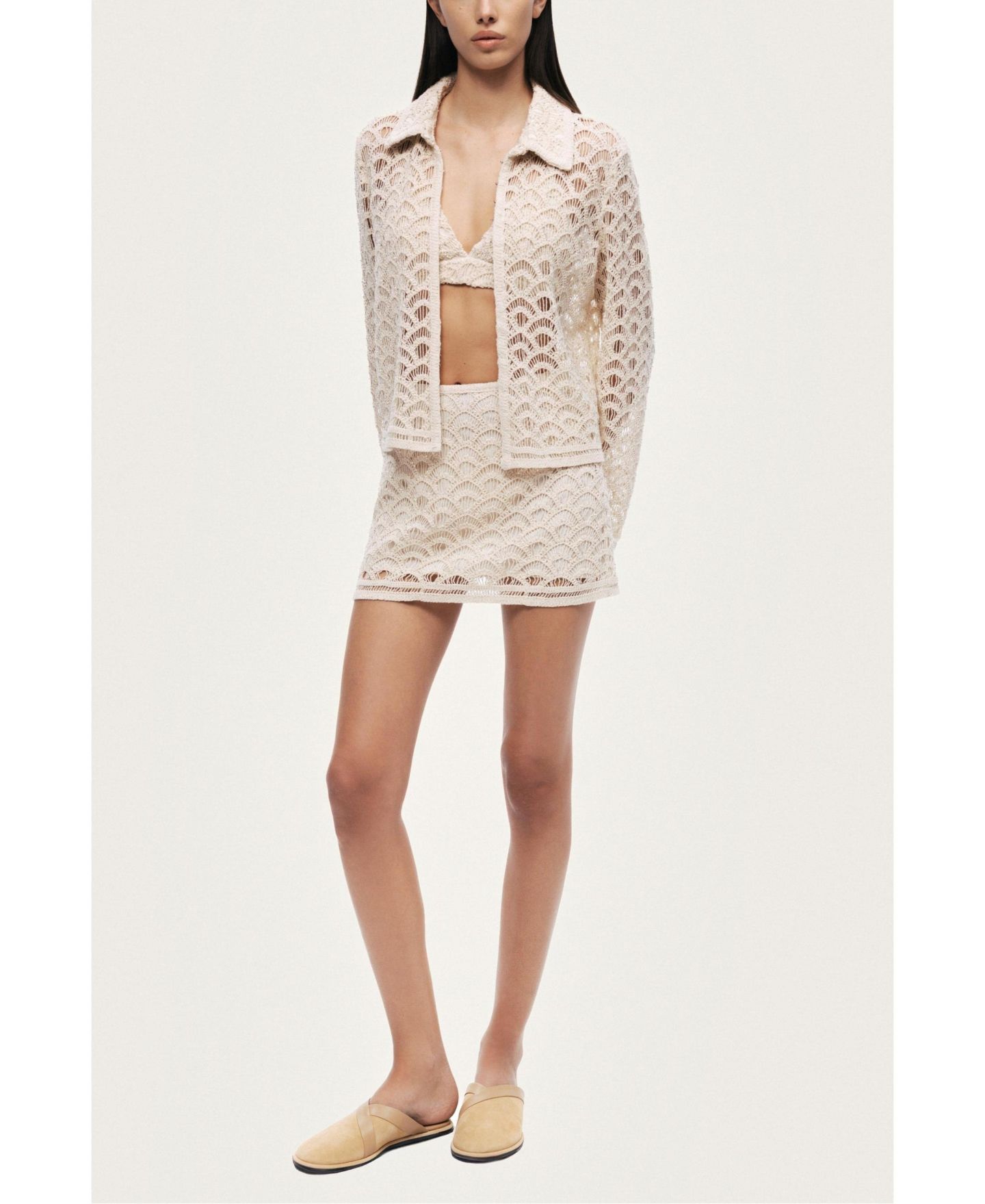 Женская куртка NOCTURNE Cropped Lace, цвет: Белый — фото 2
