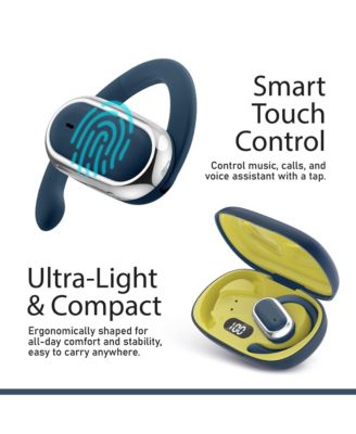Open Ear Wireless Earbuds with Smart Digital Display and Over Ear Hooks