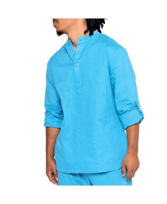 Men's Barry Linen Nehru Collar Shirt