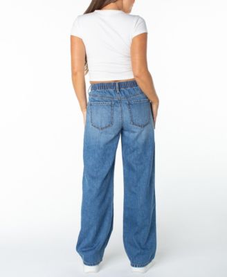 Juniors' High-Rise Wide-Leg Jeans