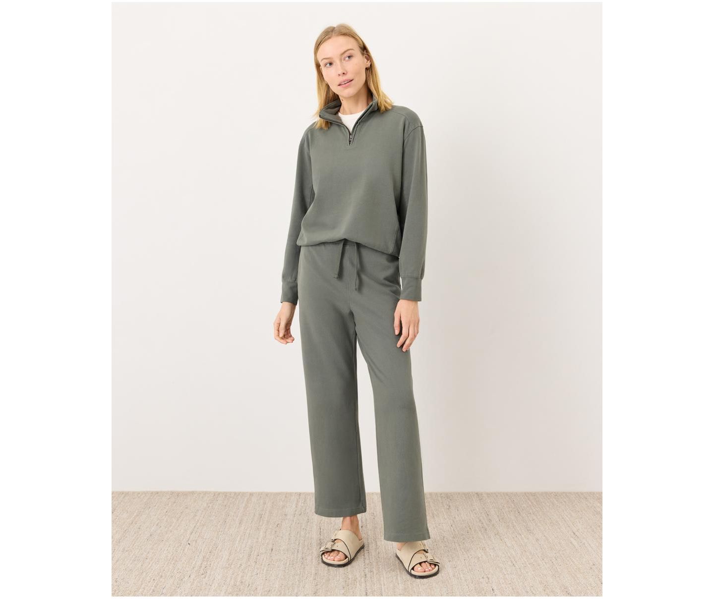 Женские топы Pact Cloud Knit Quarter Zip Made with Organic Cotton, цвет: Зелёный — фото 3