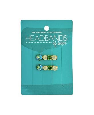 Women's Small Barrette Hair Clip - Jade Green