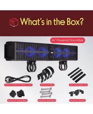 Powered Soundbar System with Built-in Amplifier and Bluetooth