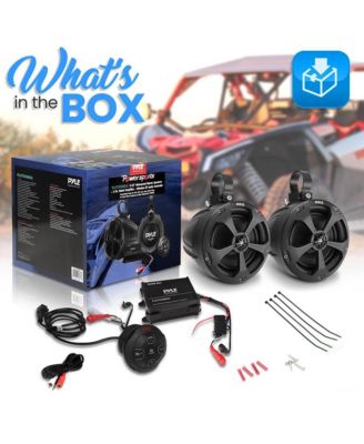  Waterproof Marine Speakers and 2-Channel Amplifier System Kit
