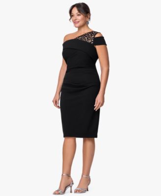what is the blue and black dress Plus Size Cutout Tie Front Short Sleeve Dress – DebStella LLC main image 1