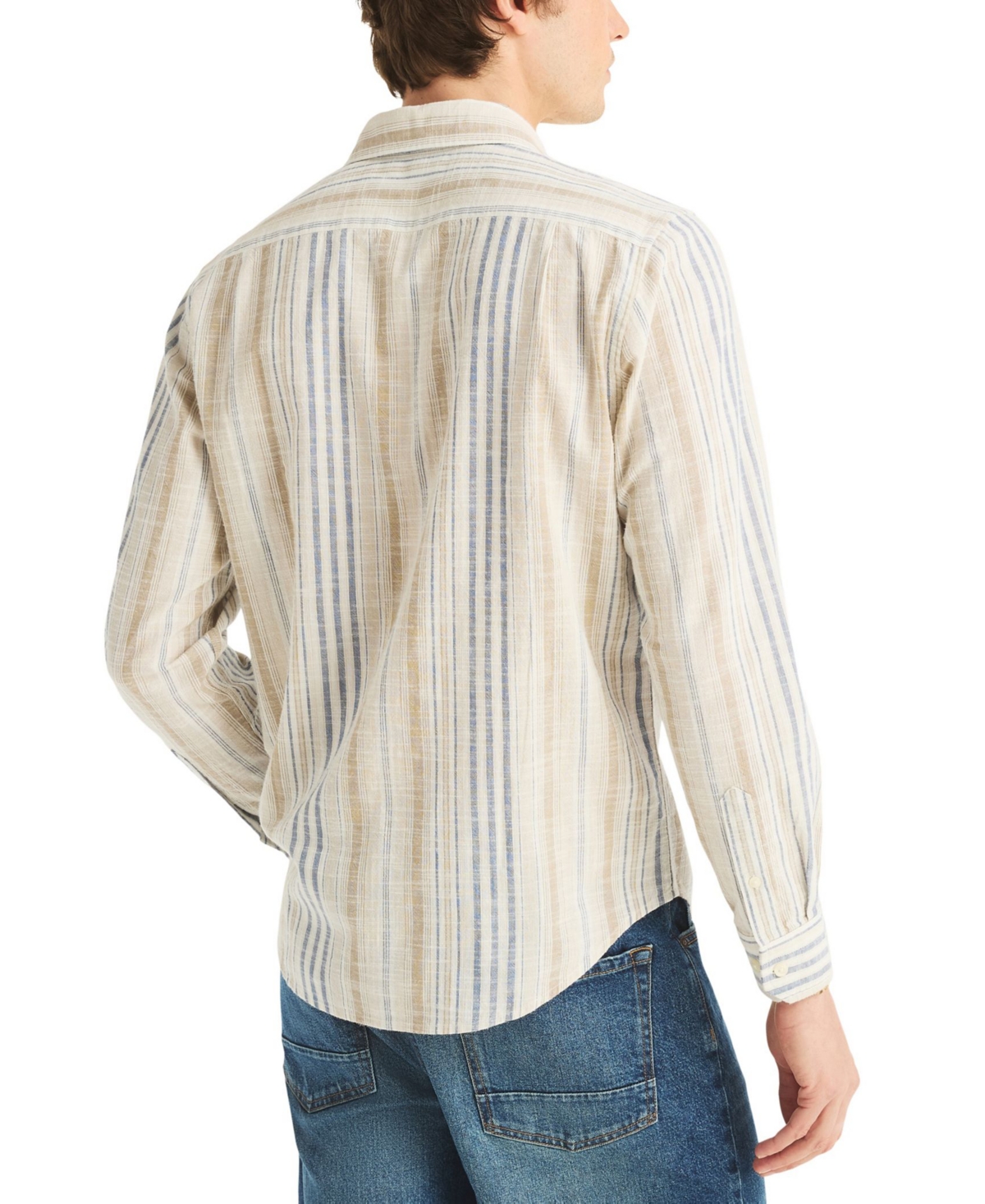 Nautica Men's Long-Sleeve Stripe Shirt