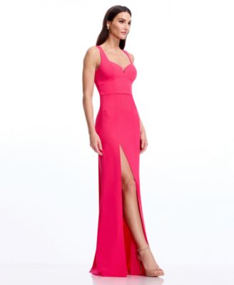 Women's NetTie-Sleeveless A-Line Ball Gown