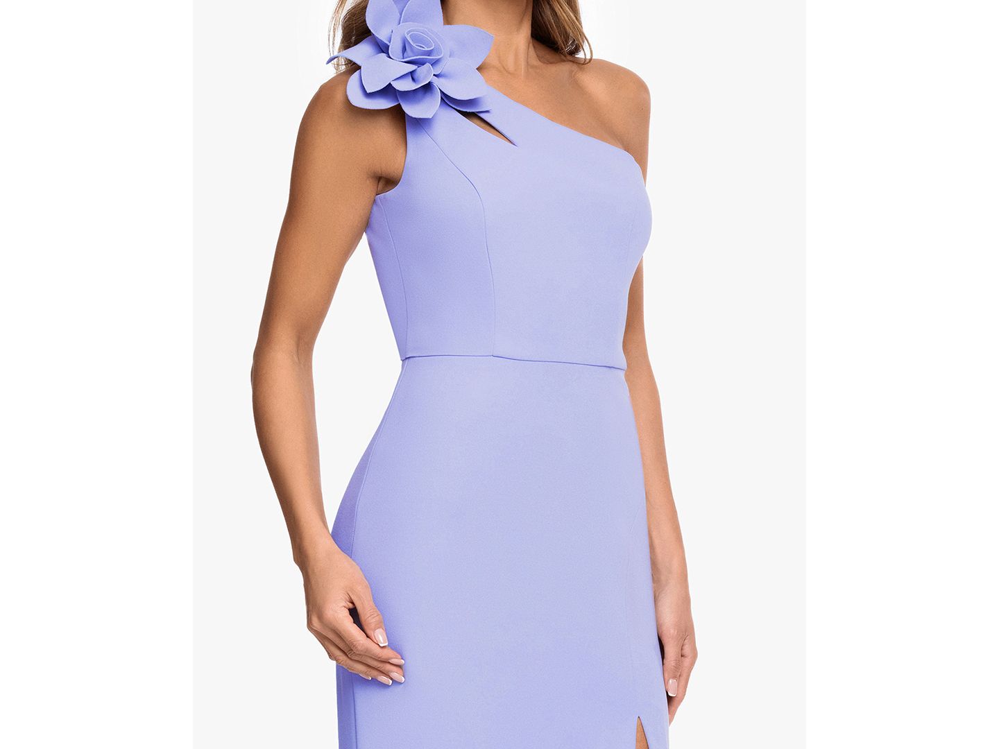 Женское платье XSCAPE Petite One-Shoulder, цвет: Барвинковый — фото 3