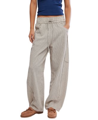Women's Something Good Striped Cotton Pants