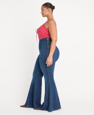 Women's Dolly Joleans High-Rise Flared-Leg Jeans