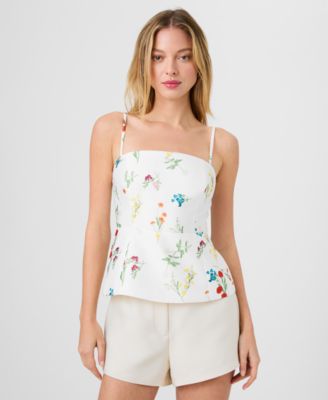 Women's Sleeveless Straight Neck Top