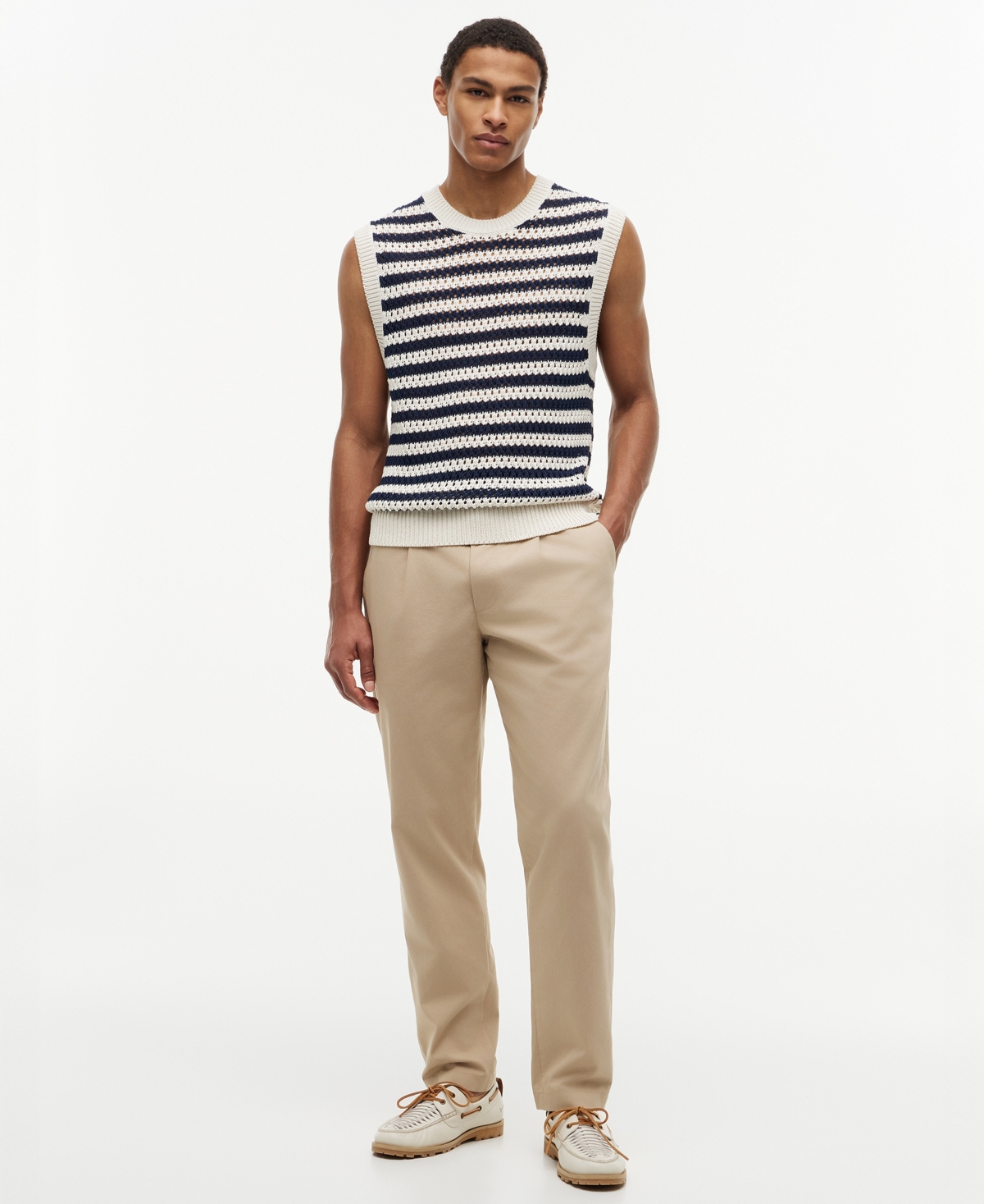 Tommy Hilfiger Men's Open Knit Sweater Vest